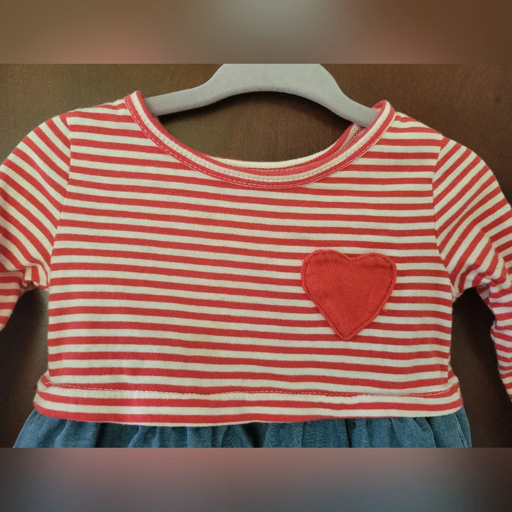 Carter's Red White And Blue,  Stripes And Red Heart